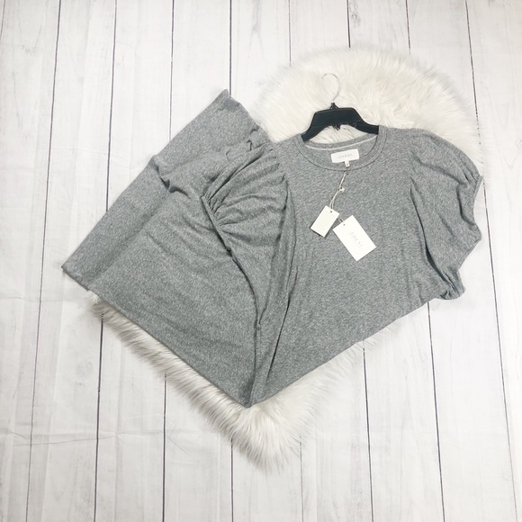 THE GREAT Puff Sleeve Grey Pullover Casual Dress - Picture 3 of 6